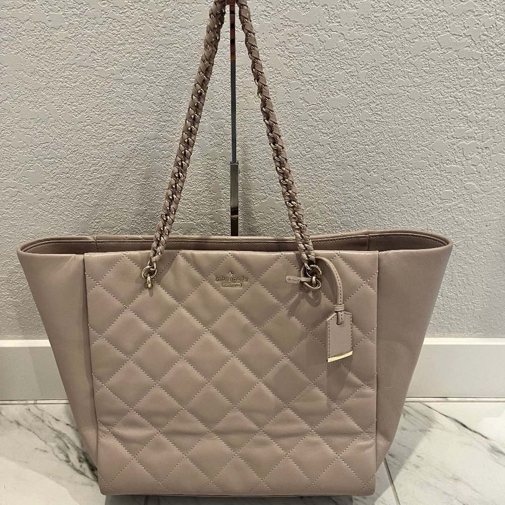 Kate Spade Leather Tote Bag with Chains